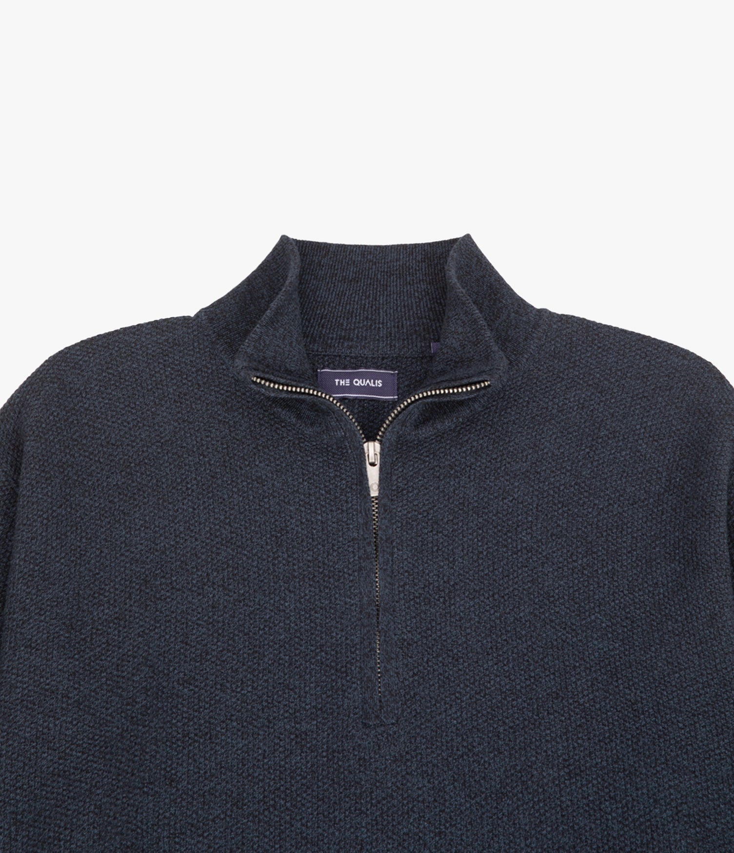 Sweater Hombre 100% Algodón Acra Half Zipper Azul Marino