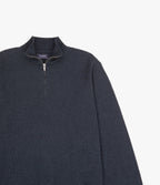 Sweater Hombre 100% Algodón Acra Half Zipper Azul Marino
