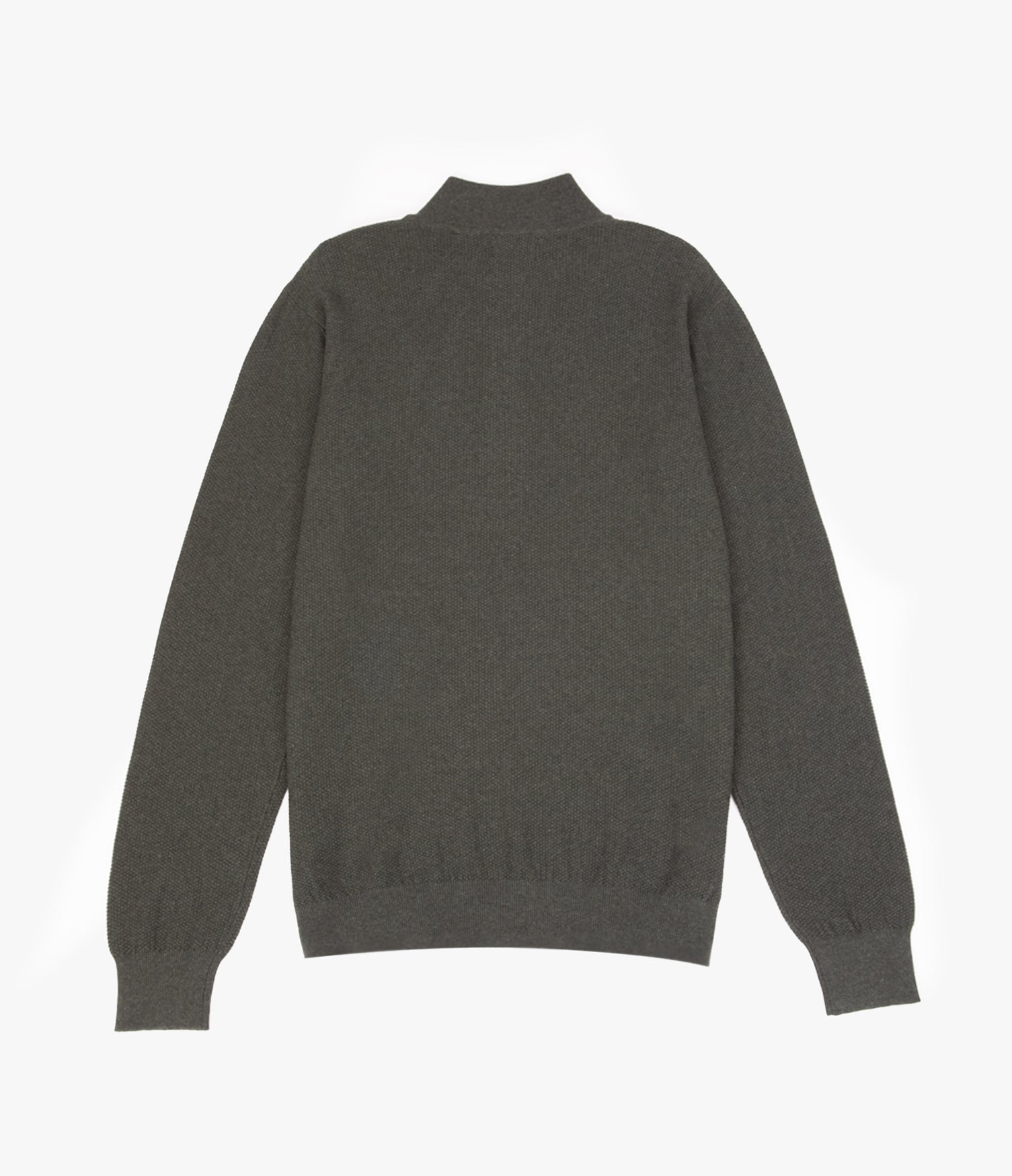 Sweater Hombre 100% Algodón Acra Half Zipper Verde Oscuro