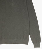 Sweater Hombre 100% Algodón Acra Half Zipper Verde Oscuro