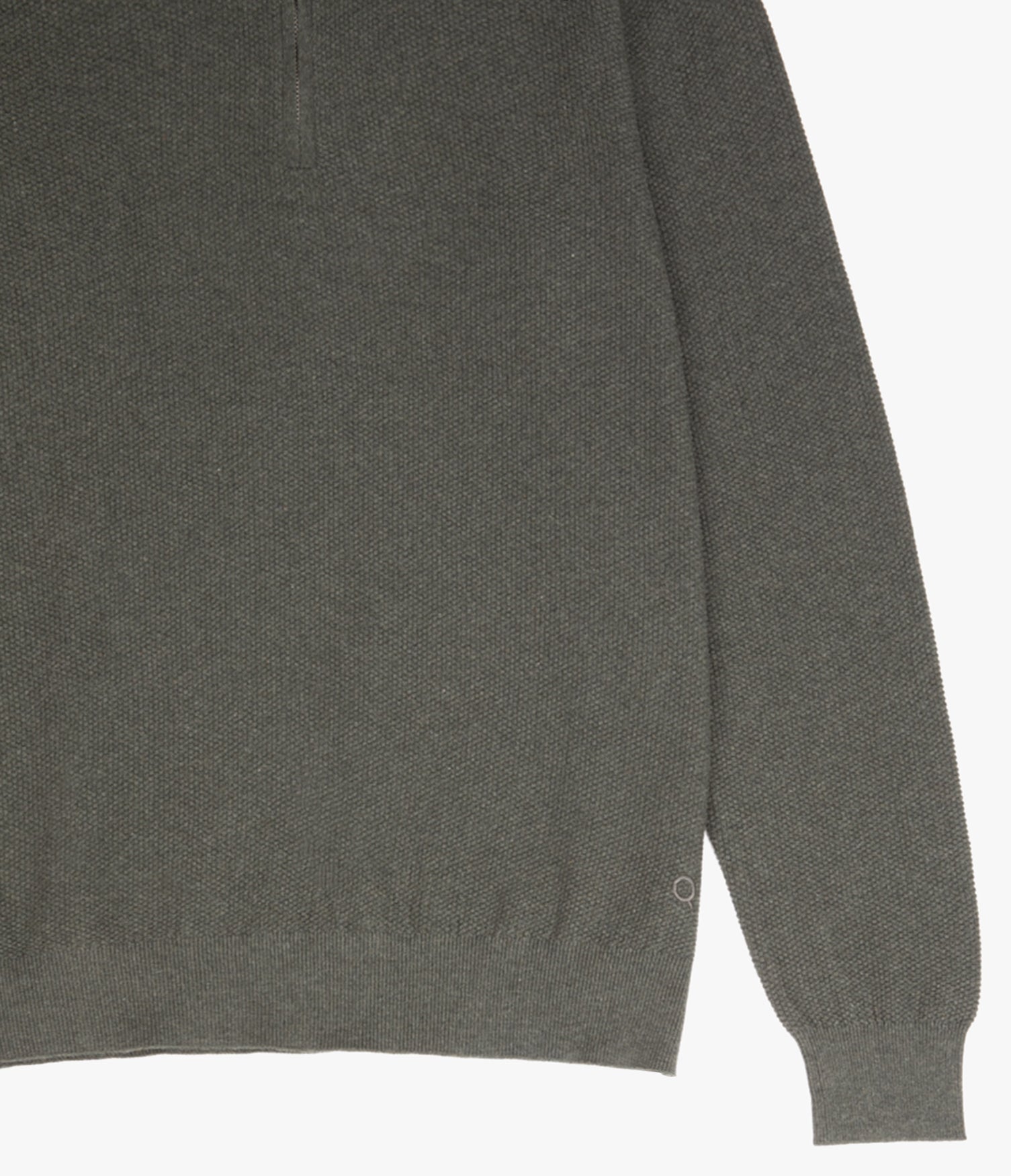 Sweater Hombre 100% Algodón Acra Half Zipper Verde Oscuro