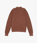 Sweater Hombre 100% Algodón Acra Half Zipper Terracota
