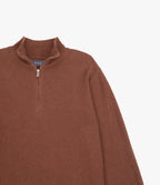 Sweater Hombre 100% Algodón Acra Half Zipper Terracota