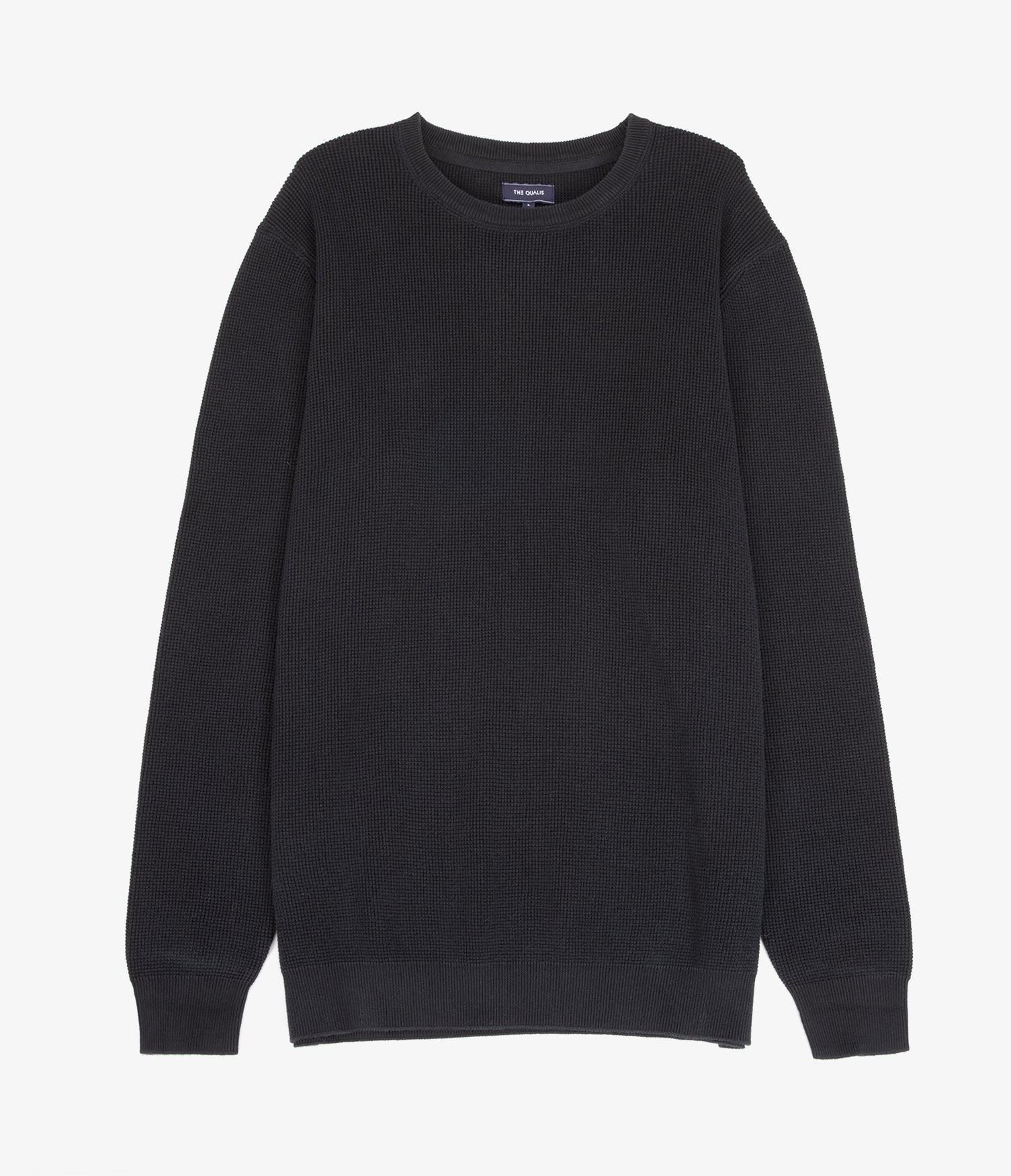 Sweater Hombre 100% algodón Waffle Negro