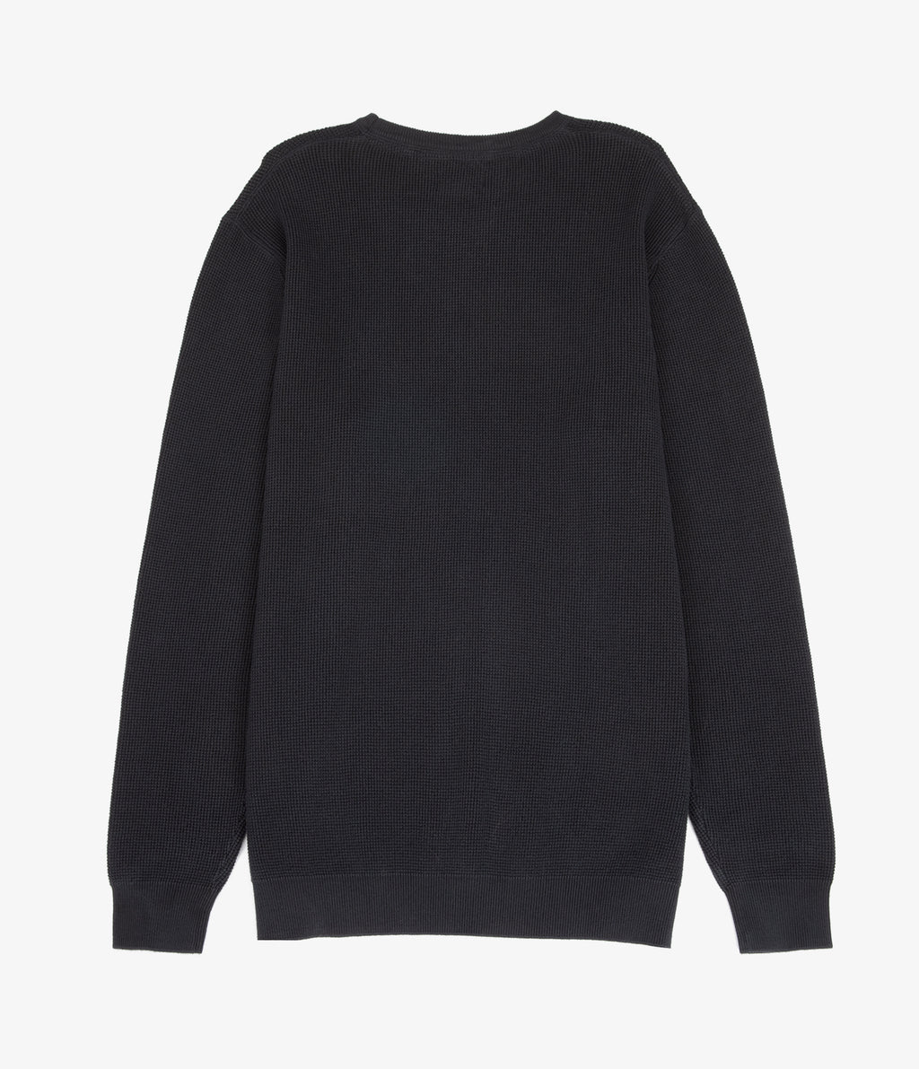Sweater Hombre 100% algodón Waffle Negro