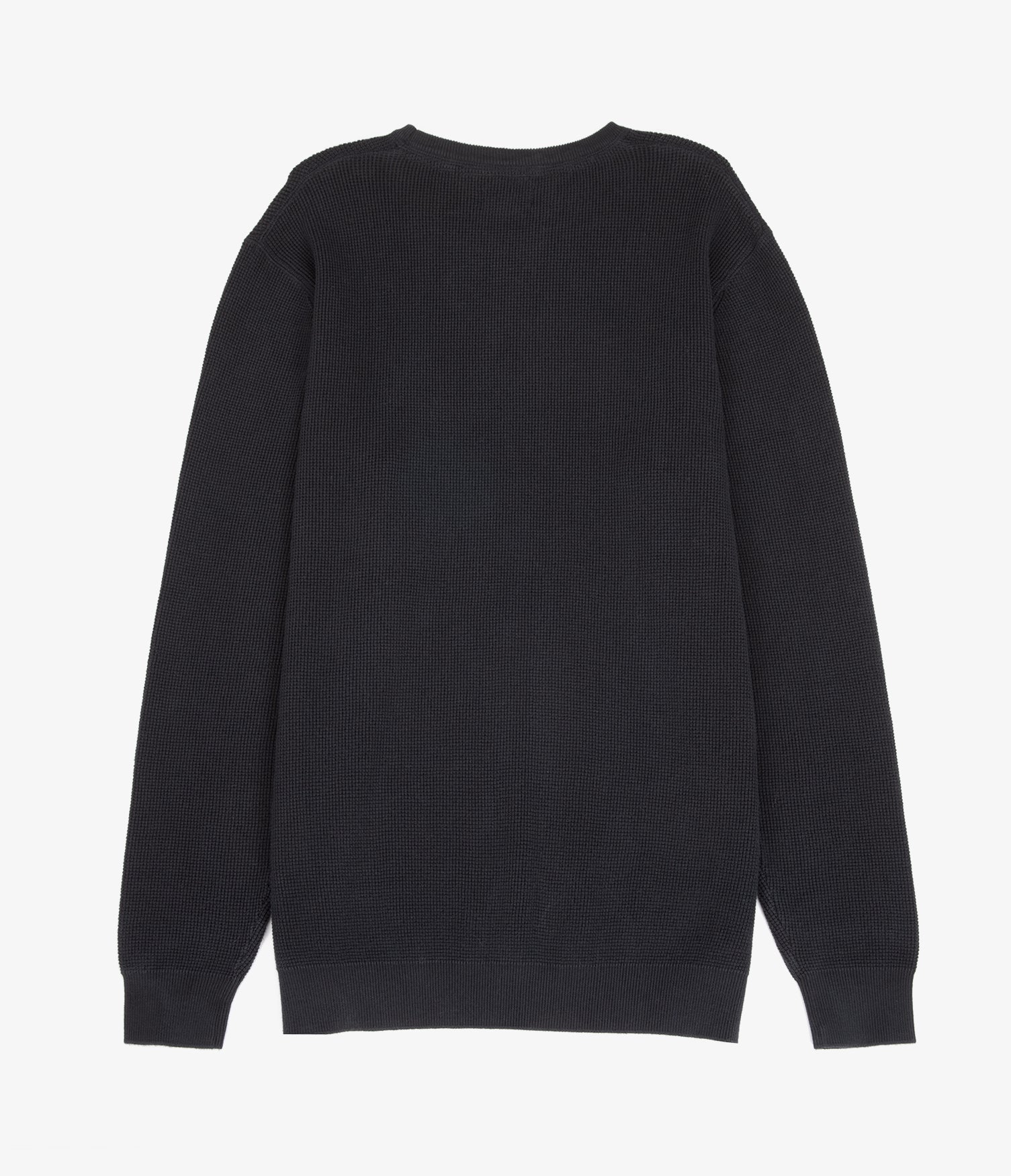 Sweater Hombre 100% algodón Waffle Negro