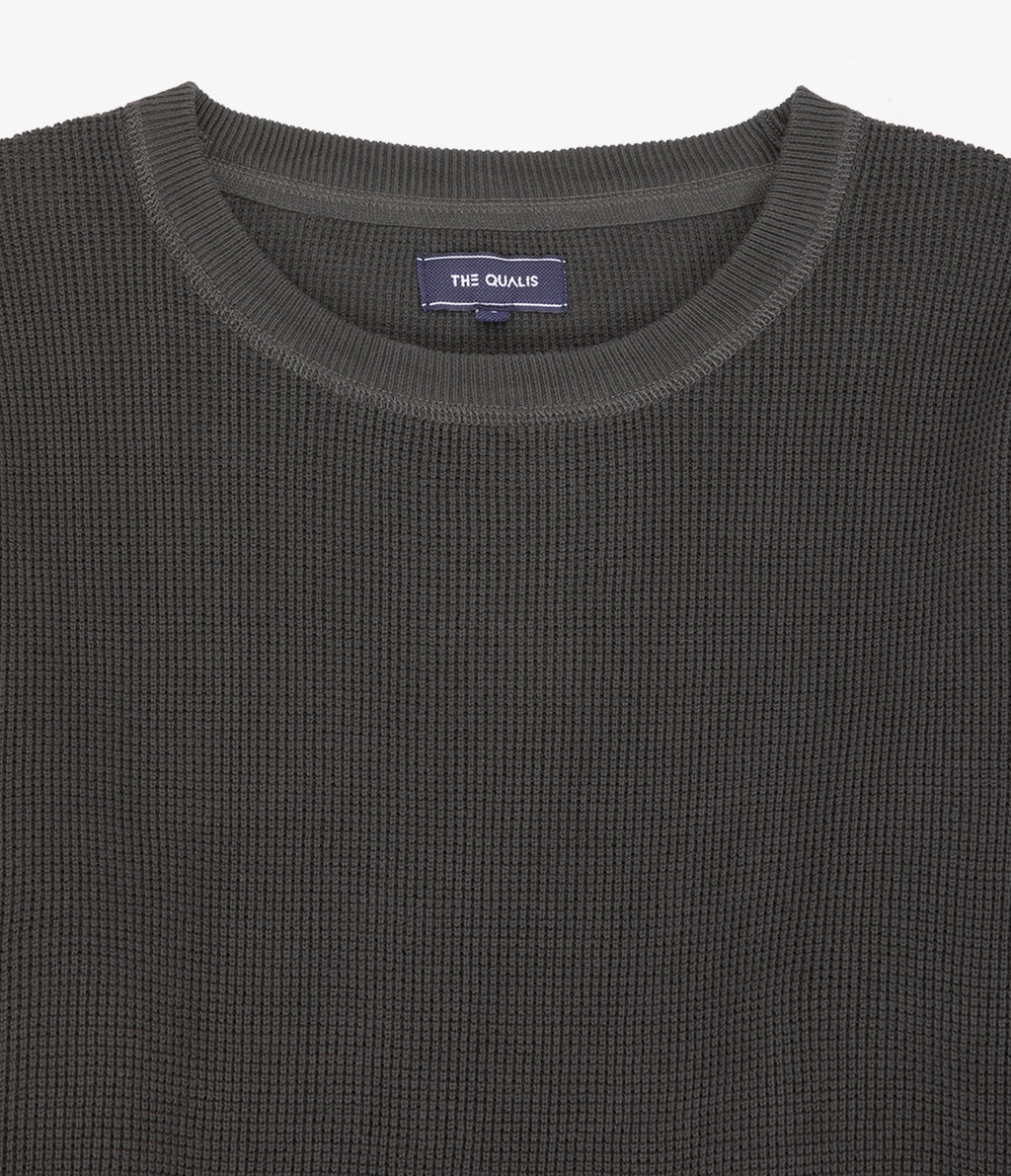 Sweater Hombre 100% algodón Waffle Verde