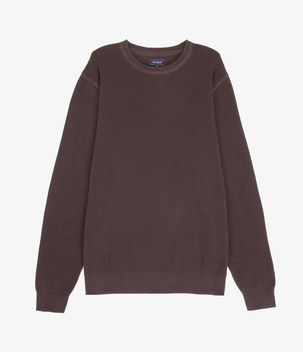 Sweater Hombre 100% algodón Waffle Morado