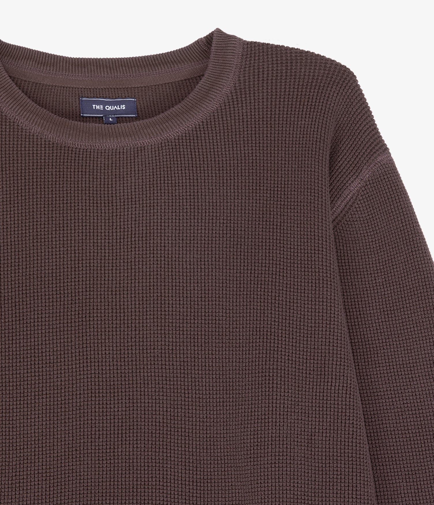 Sweater Hombre 100% algodón Waffle Morado