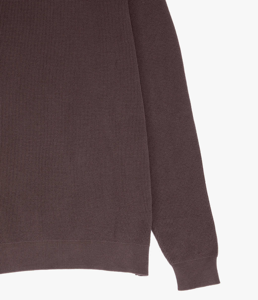 Sweater Hombre 100% algodón Waffle Morado