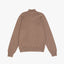 Sweater Hombre Algodón con Lana Merino Medio Cierre Café