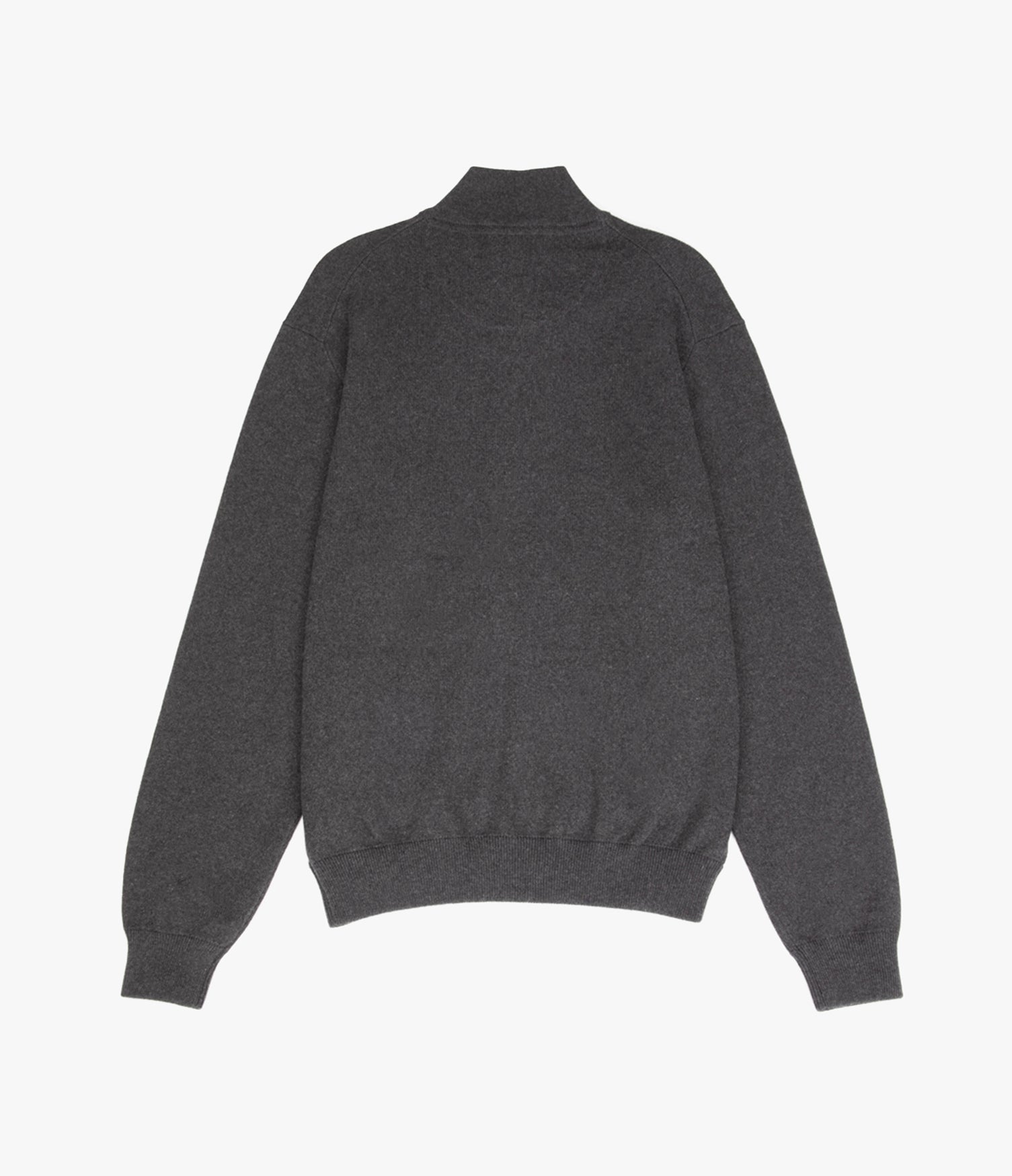 Sweater Hombre Algodón con Lana Merino Cierre Gris Marengo