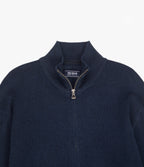 Sweater Hombre Algodón con Lana Merino Cierre Azul Marino