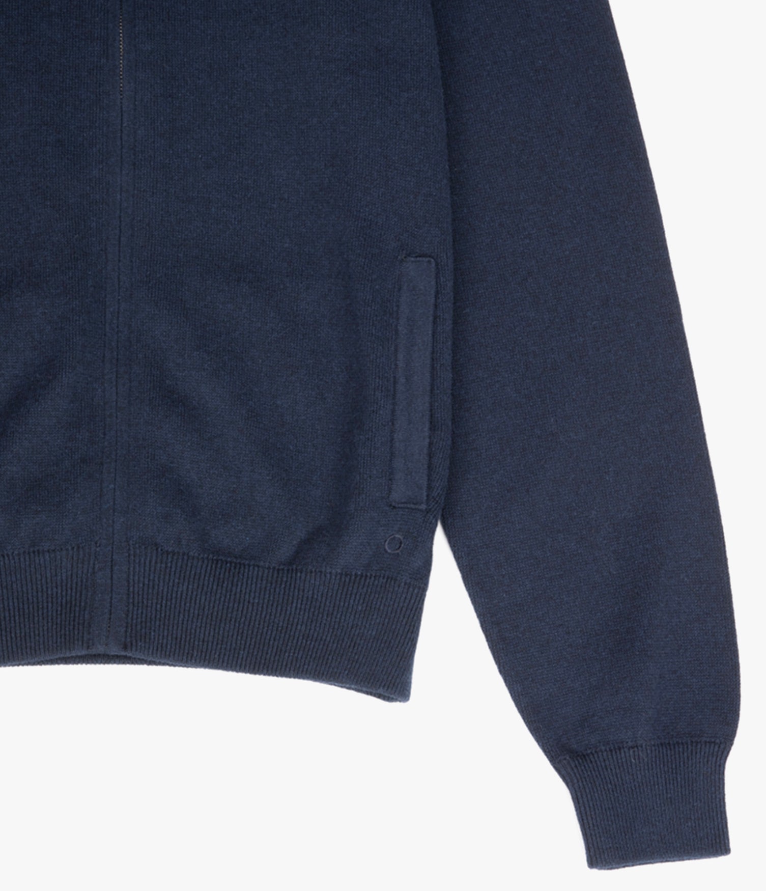 Sweater Hombre Algodón con Lana Merino Cierre Azul Marino