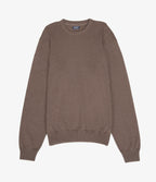 Sweater Hombre Algodón con Lana Merino Cuello Redondo Café