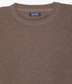 Sweater Hombre Algodón con Lana Merino Cuello Redondo Café