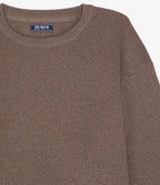 Sweater Hombre Algodón con Lana Merino Cuello Redondo Café