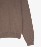 Sweater Hombre Algodón con Lana Merino Cuello Redondo Café