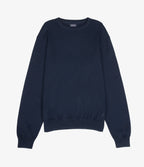 Sweater Hombre Algodón con Lana Merino Cuello Redondo Azul Marino