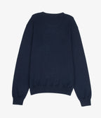 Sweater Hombre Algodón con Lana Merino Cuello Redondo Azul Marino