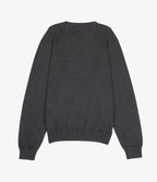 Sweater Hombre Algodón con Lana Merino Cuello Redondo Gris Marengo