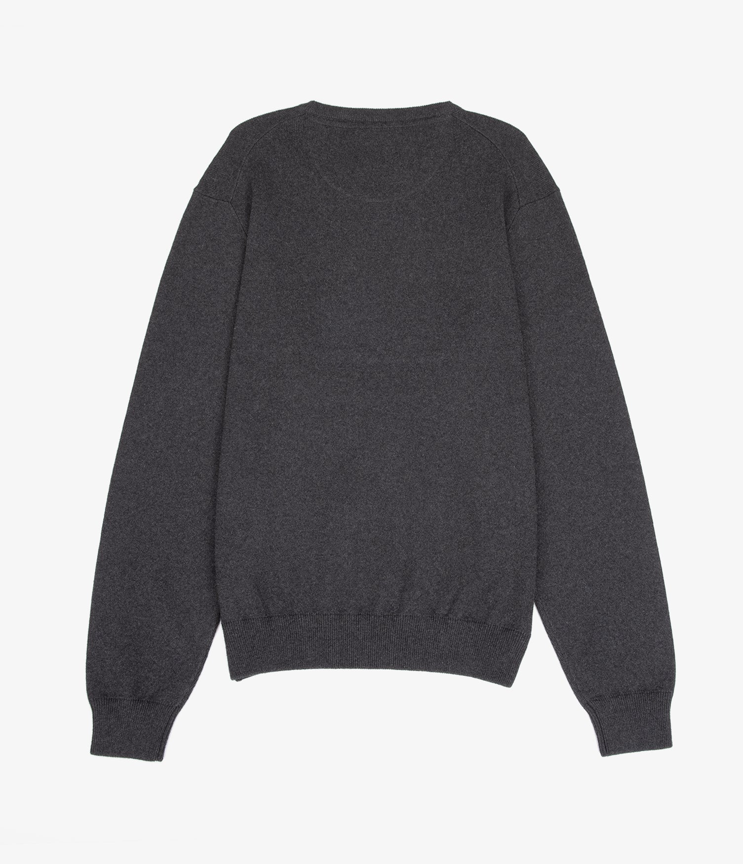 Sweater Hombre Algodón con Lana Merino Cuello Redondo Gris Marengo