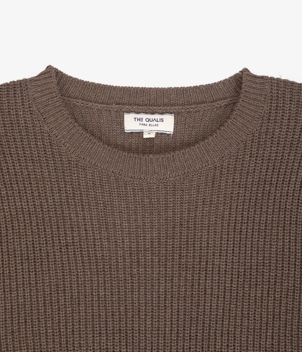 Sweater Mujer 100% Algodón Marta Café Claro
