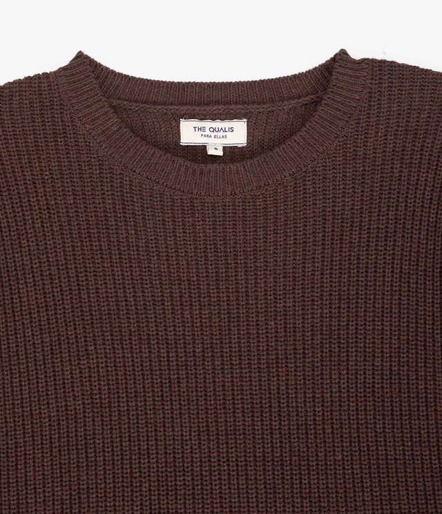 Sweater Mujer 100% Algodón Marta Café Rojizo