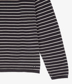 Polerón Tejido Mujer 100% algodón Rayado Navy