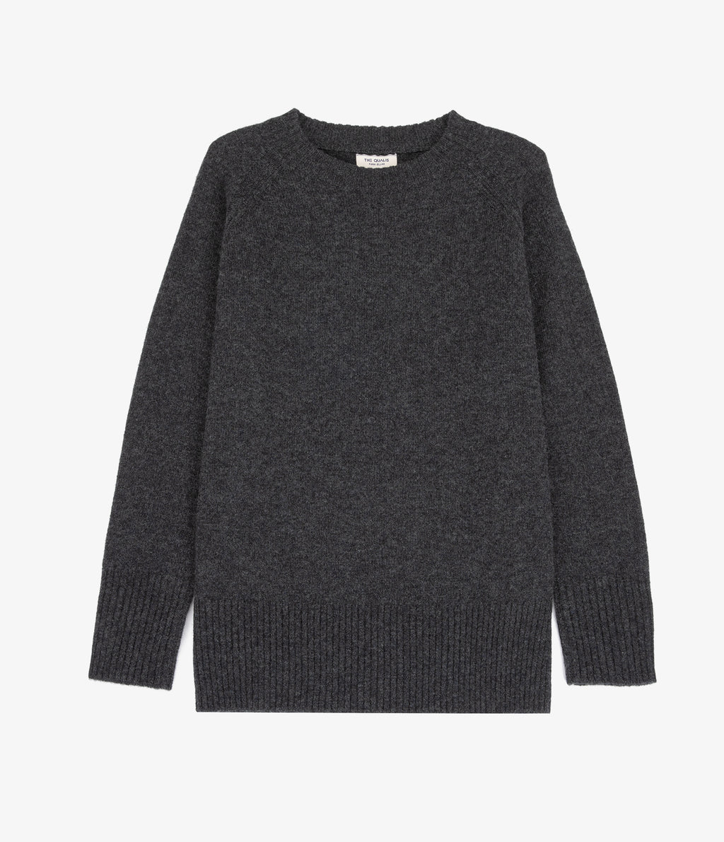 Sweater Mujer 100% Lana Anna Gris Marengo