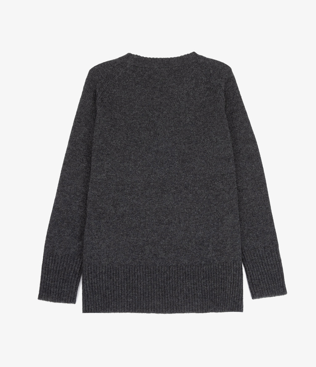 Sweater Mujer 100% Lana Anna Gris Marengo