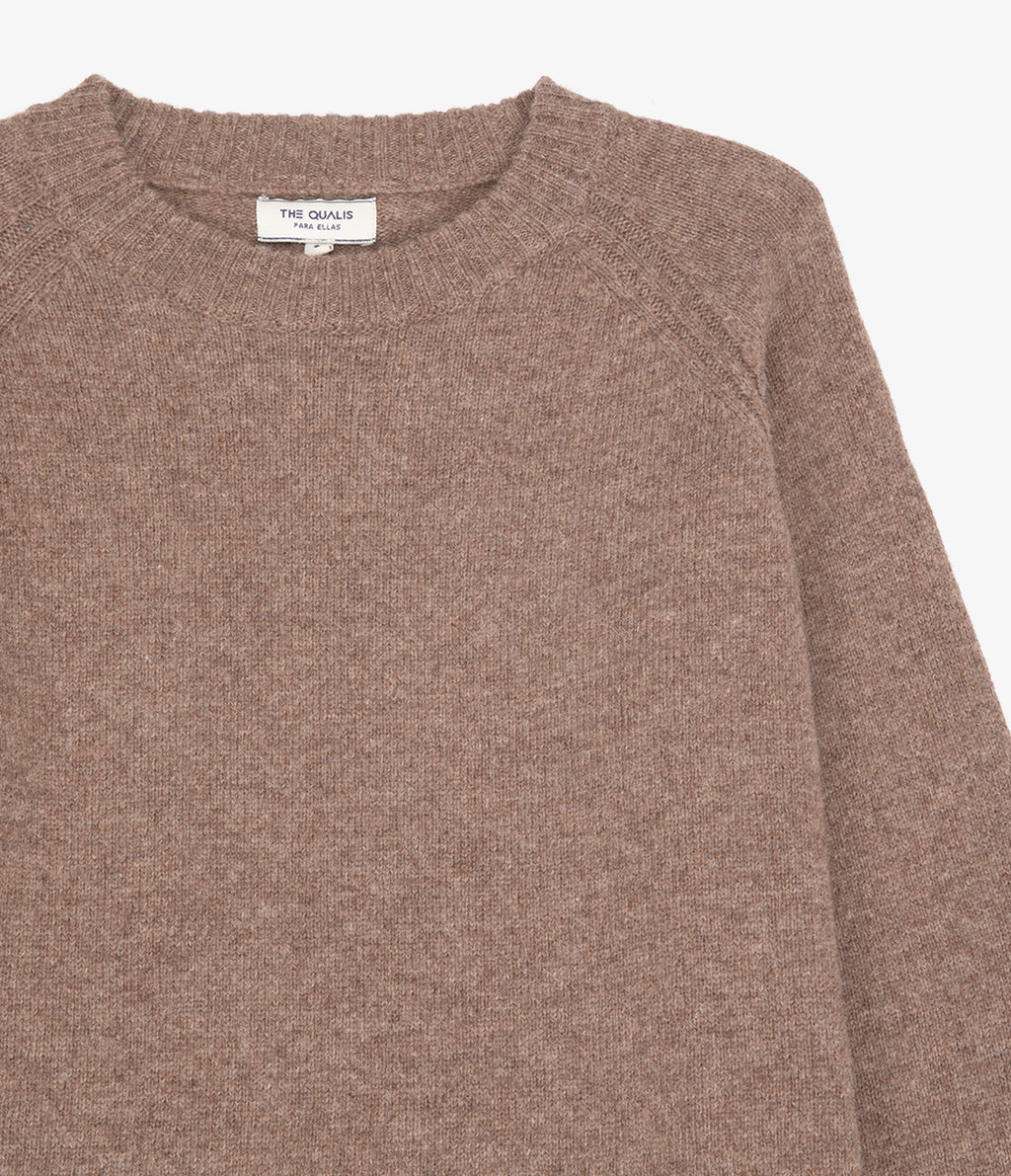Sweater Mujer 100% Lana Anna Café