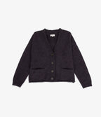 Cárdigan Mujer Mohair Lana Mia Morado Melange
