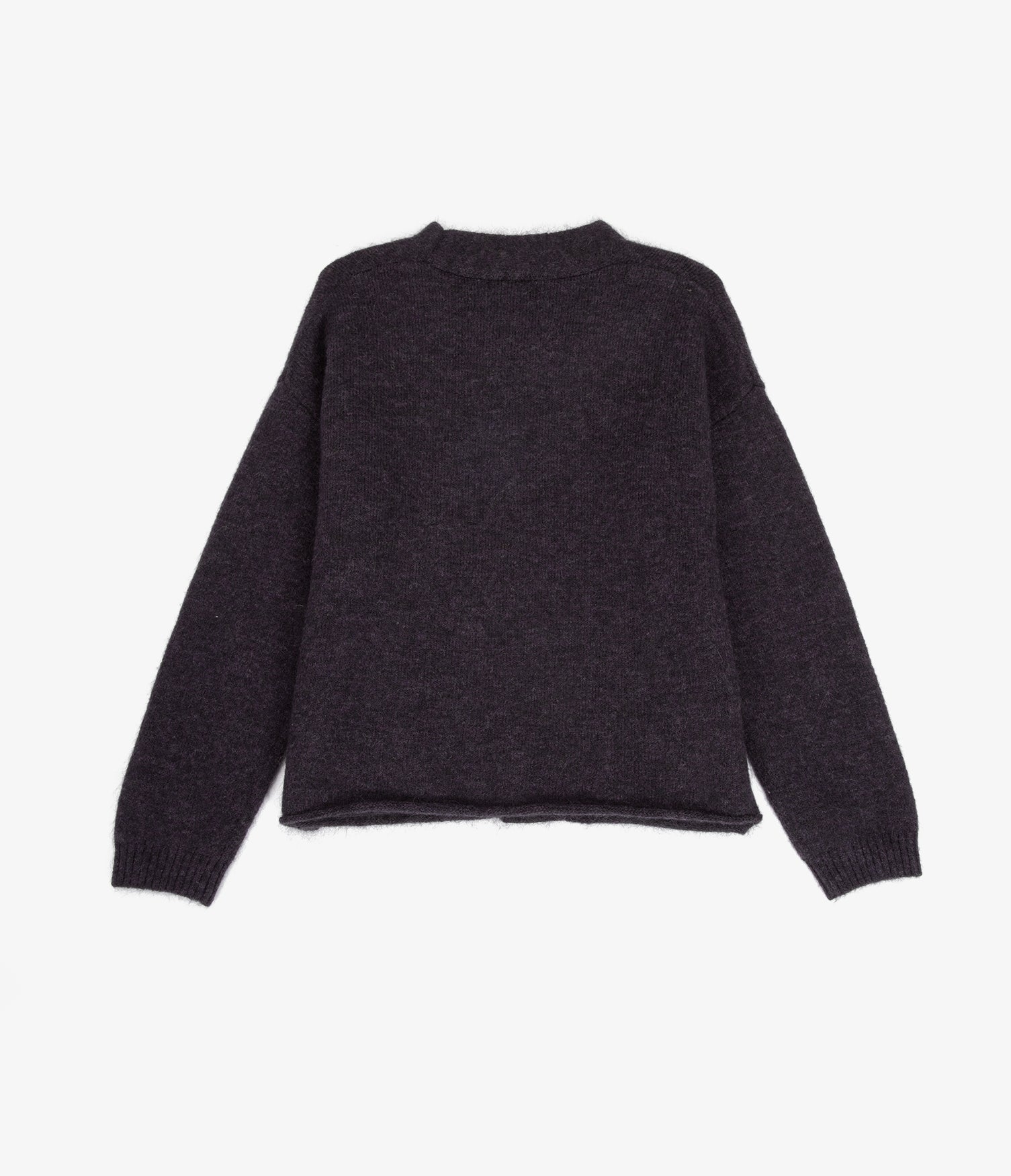 Cárdigan Mujer Mohair Lana Mia Morado Melange