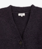 Cárdigan Mujer Mohair Lana Mia Morado Melange