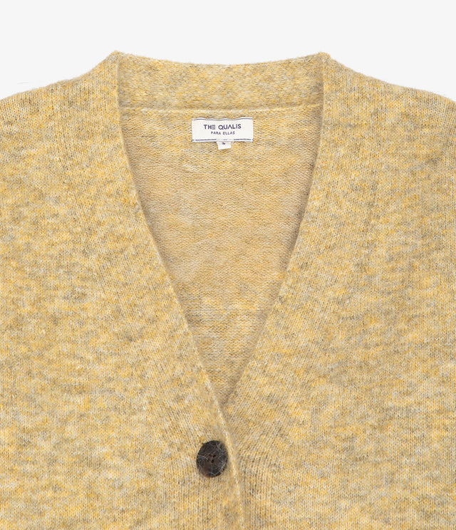 Cárdigan Mujer Mohair Lana Mia Pistacho