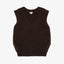 Sweater Mujer Mohair Lana Sin Mangas Café