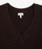 Sweater Mujer Mohair Lana Sin Mangas Café