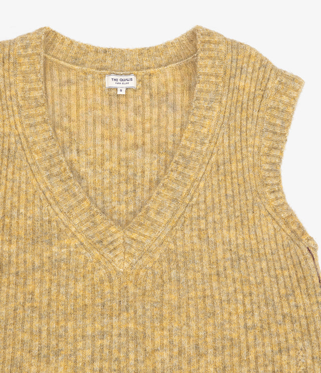 Sweater Mujer Mohair Lana Sin Mangas Pistacho