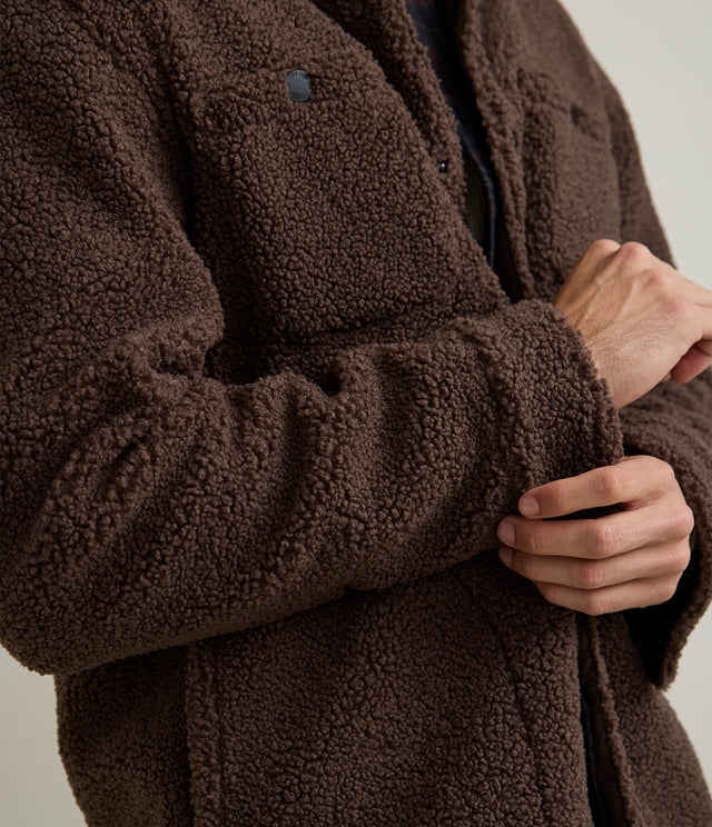 Chaqueta Hombre Sherpa Café