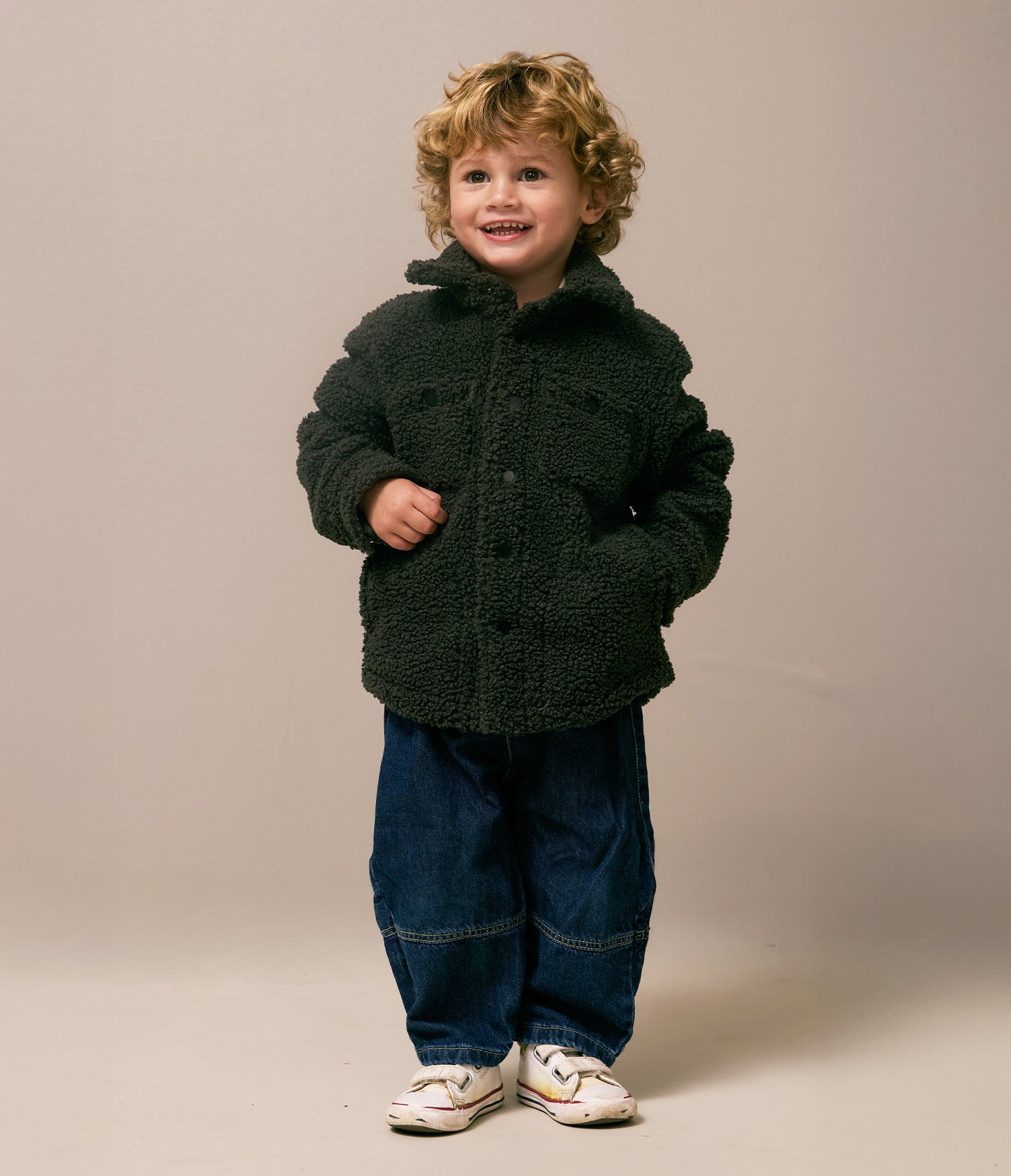 Chaqueta Niños Sherpa Verde