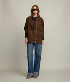Chaqueta Mujer 100% Cuero Mara Café