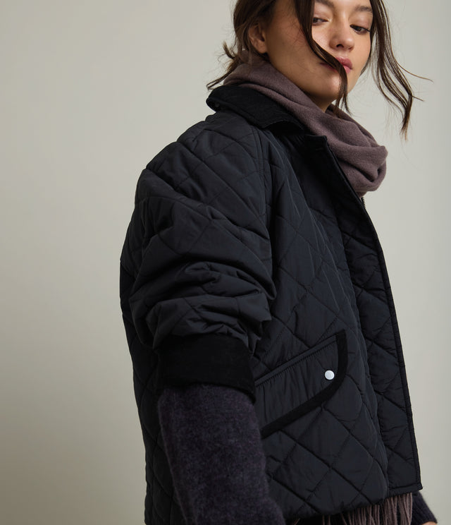 Parka Mujer Quilt Vintage Negro