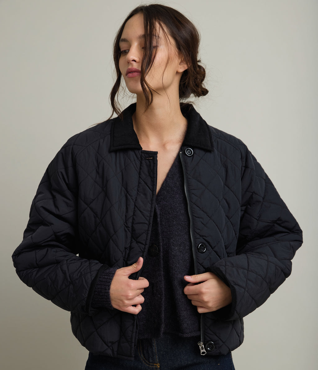Parka Mujer Quilt Vintage Negro