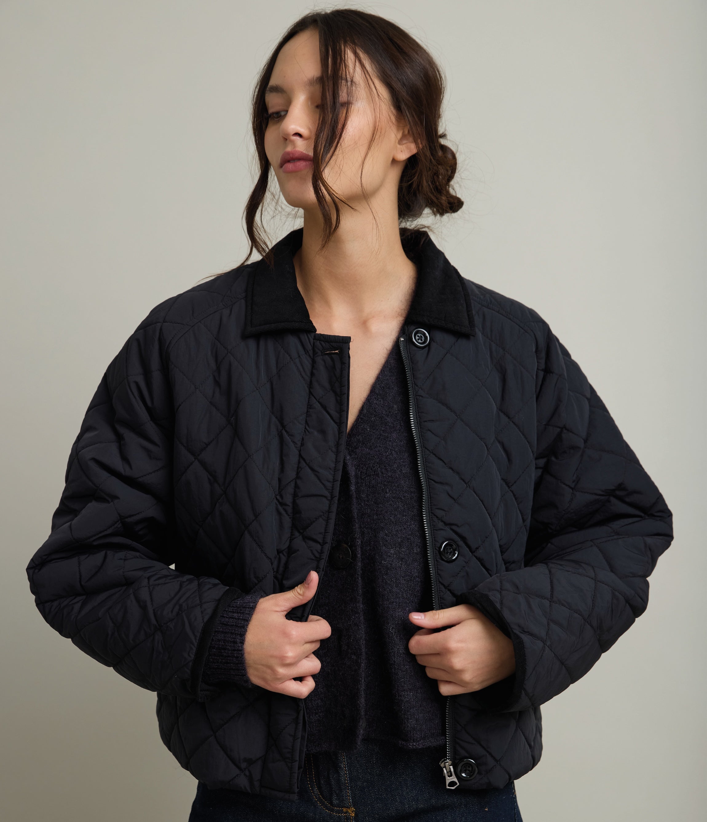 Parka Mujer Quilt Vintage Negro