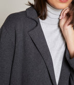 Blazer Mujer 100% Algodón Francia Gris Grafito