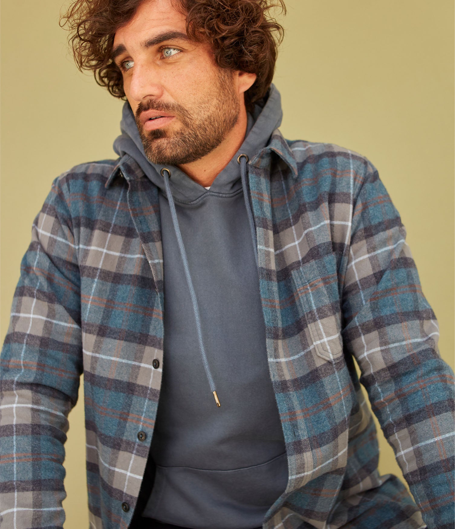 Camisa Guy Cuadros Azul