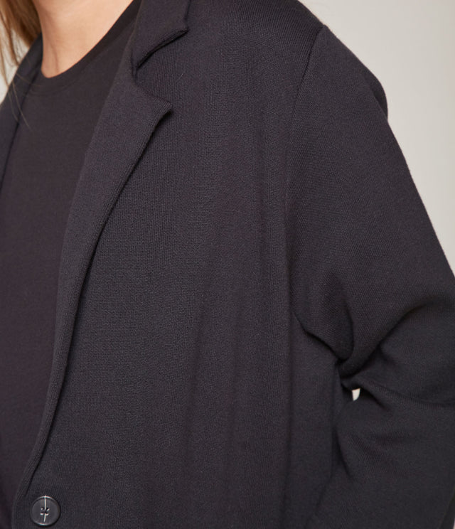 Blazer Mujer 100% Algodón Francia Negro