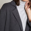 Blazer Mujer 100% Algodón Francia Gris Grafito