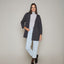 Blazer Mujer 100% Algodón Francia Gris Grafito